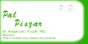 pal piszar business card