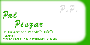 pal piszar business card